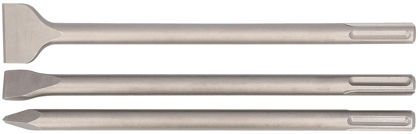 Meisselset HELLER® 3-tlg mit SDS-max Aufnahme Spitz-, Flach - und Spatmeissel