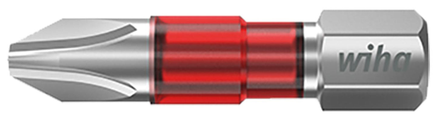 Wiha 7011TY Phillips TY-Bit for Power Screwdriver with 1/4" Drive, Short, with Torsion Zone, PH1 x 29 mm, Pack of 5