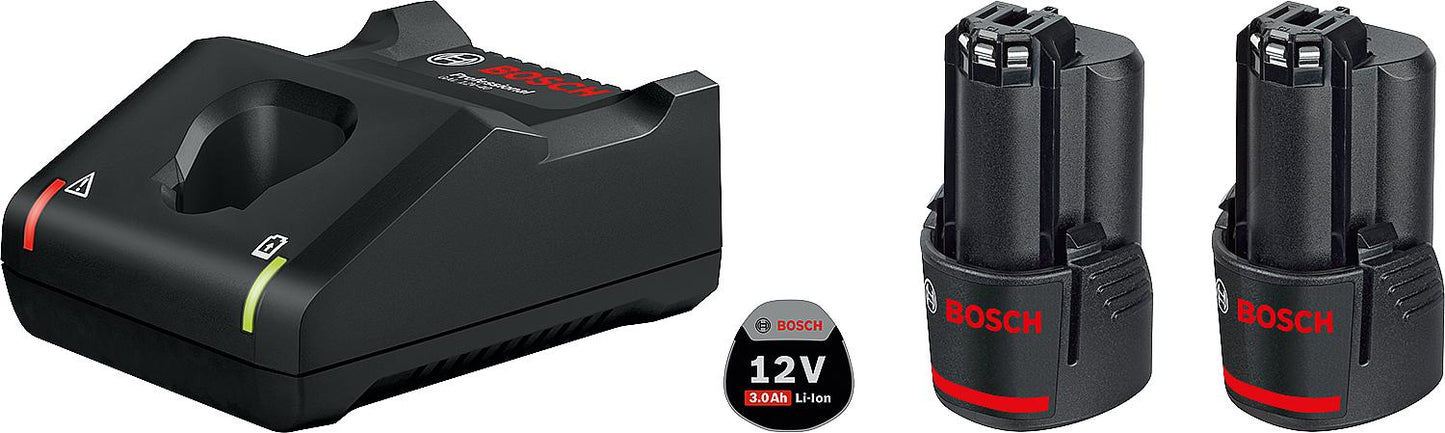 Akku-Set BOSCH 12V 2x 3,0 Ah Akkus und Ladegerät