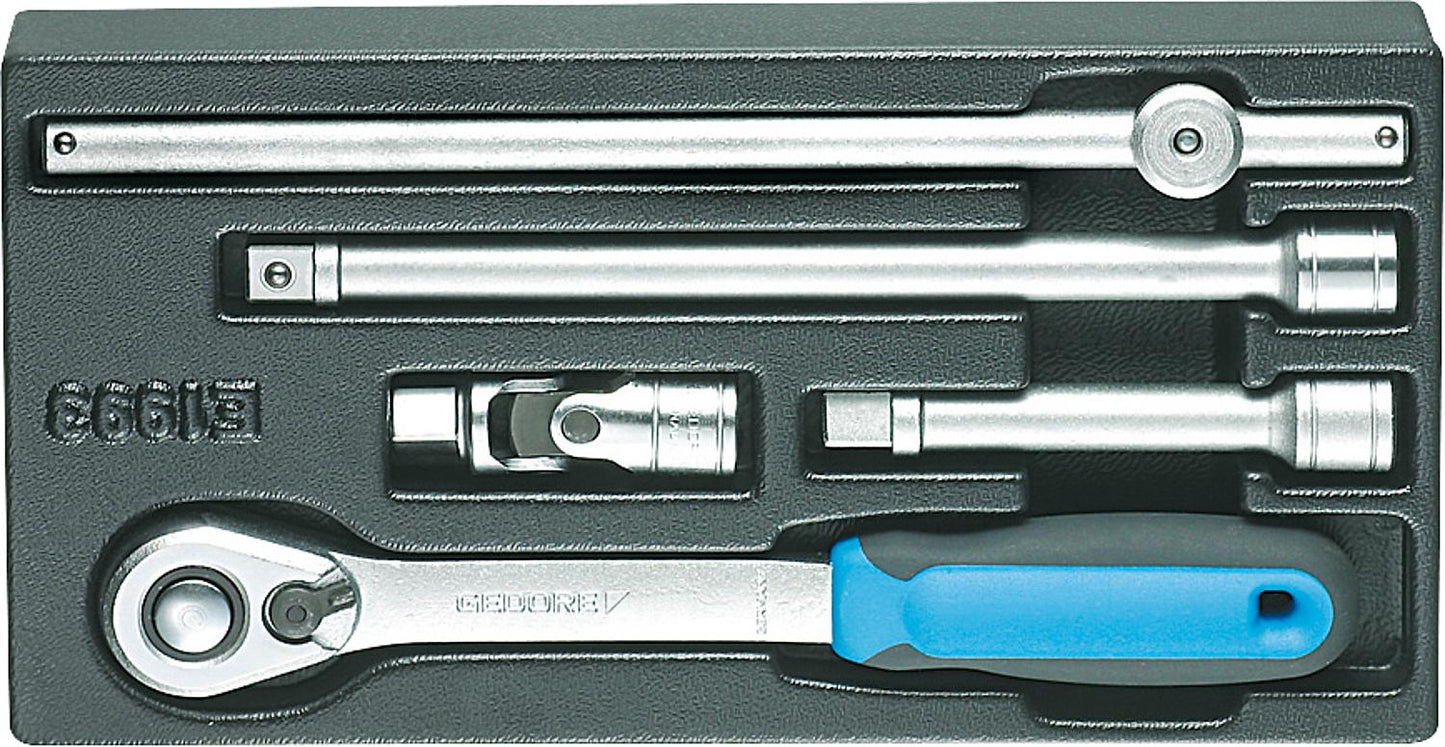 GEDORE 1500 ES-1993 U-20 socket wrench set, 5-piece 1/2"