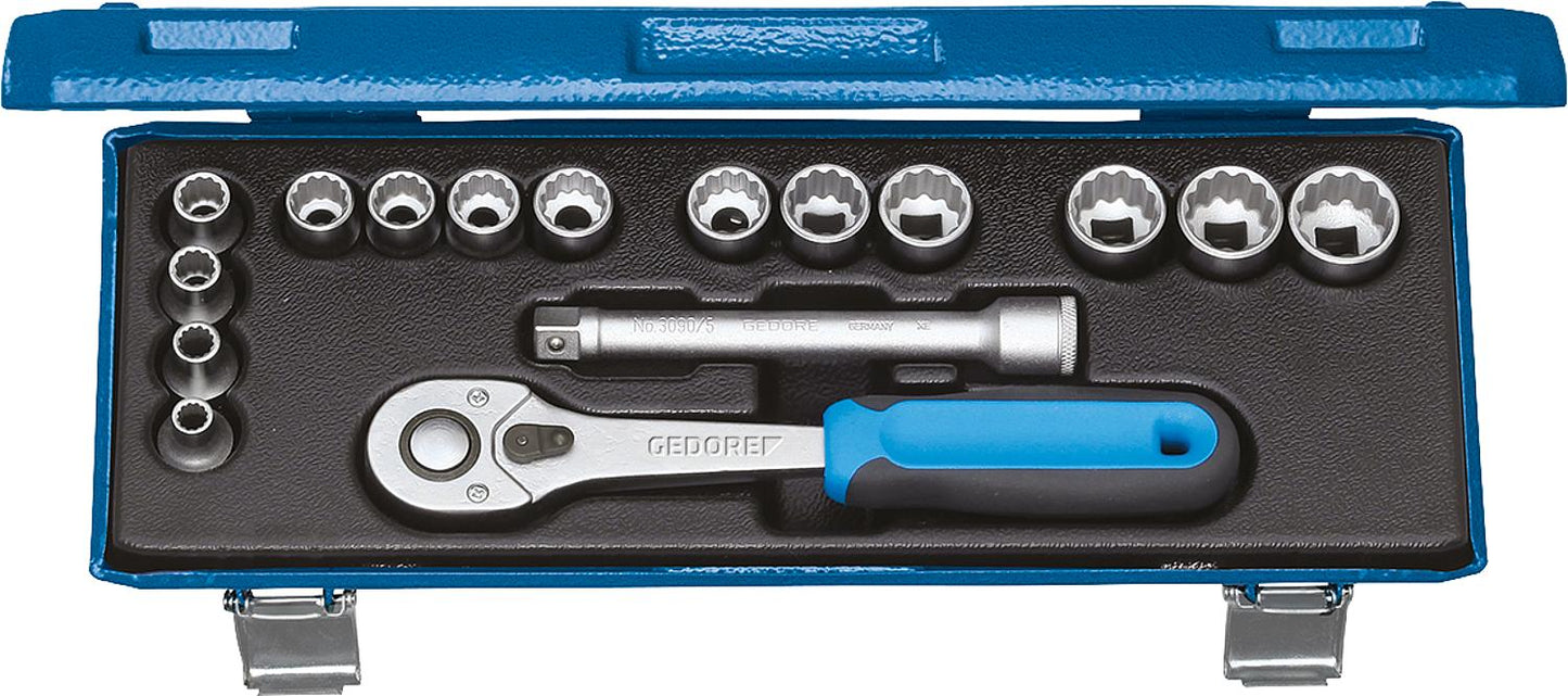 Steckschlüssel-Satz GEDORE 30 JMU-10, 16-teilig 3/8"