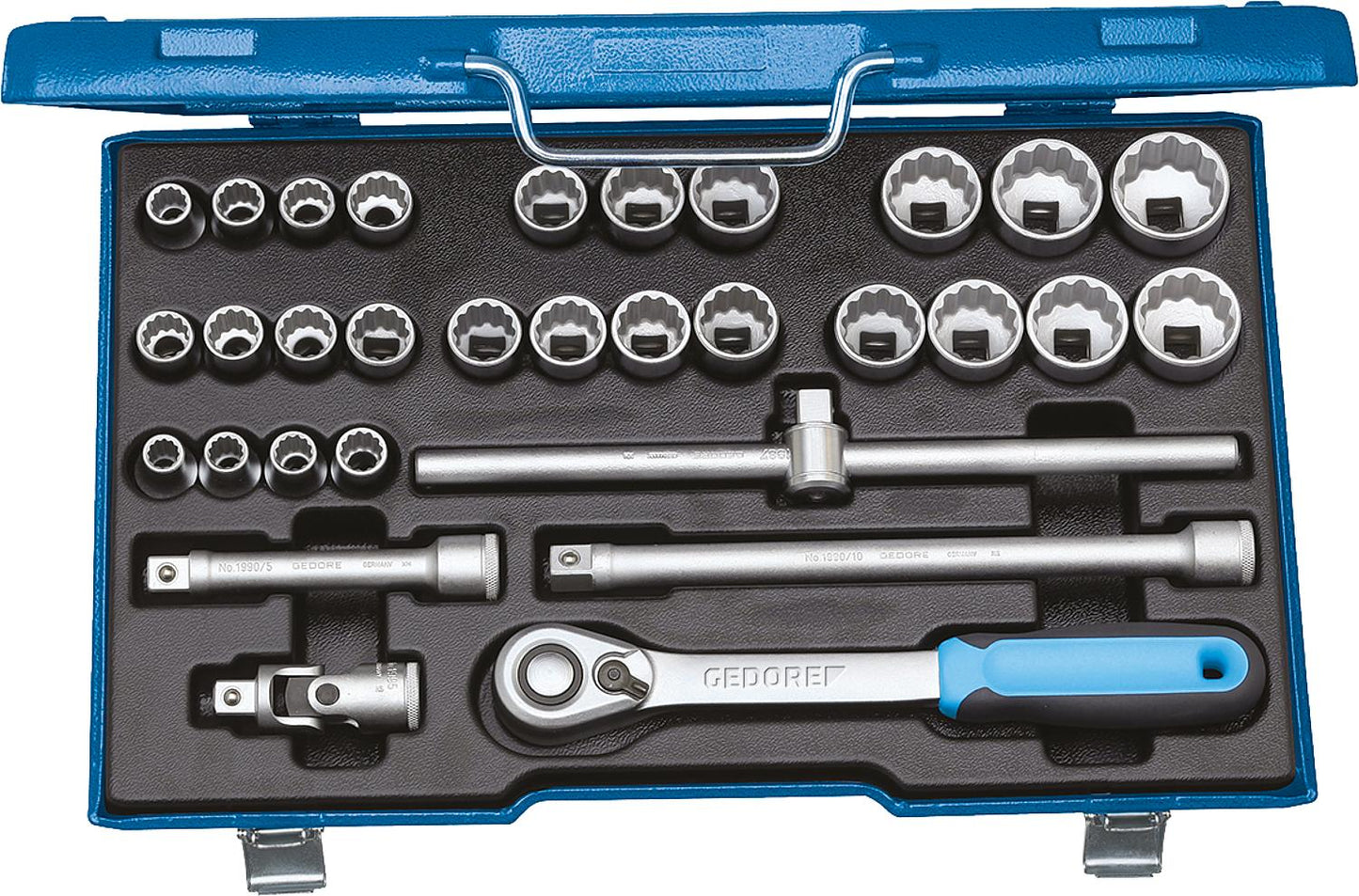 GEDORE D 19 XMAU-20 socket wrench set, 31-piece 1/2"