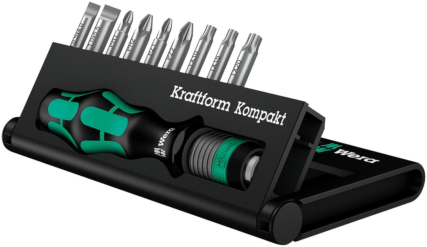 WERA Kraftform Kompakt 10 bit screwdriver set, 10-piece