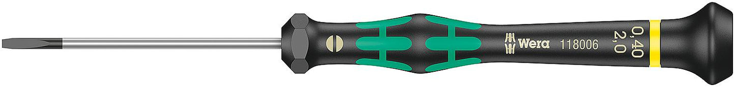 Feinmechanik-Schlitz-Schraubendreher 2035 Serie Kraftform Micro, Drehkappe, Black Point-Spitze