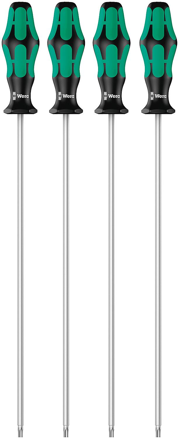 Torx®-Schraubendreher-Satz Wera 367/4 Kraftform Plus, mit Haltefunkiton, Länge (mm): 300, 4-teilig