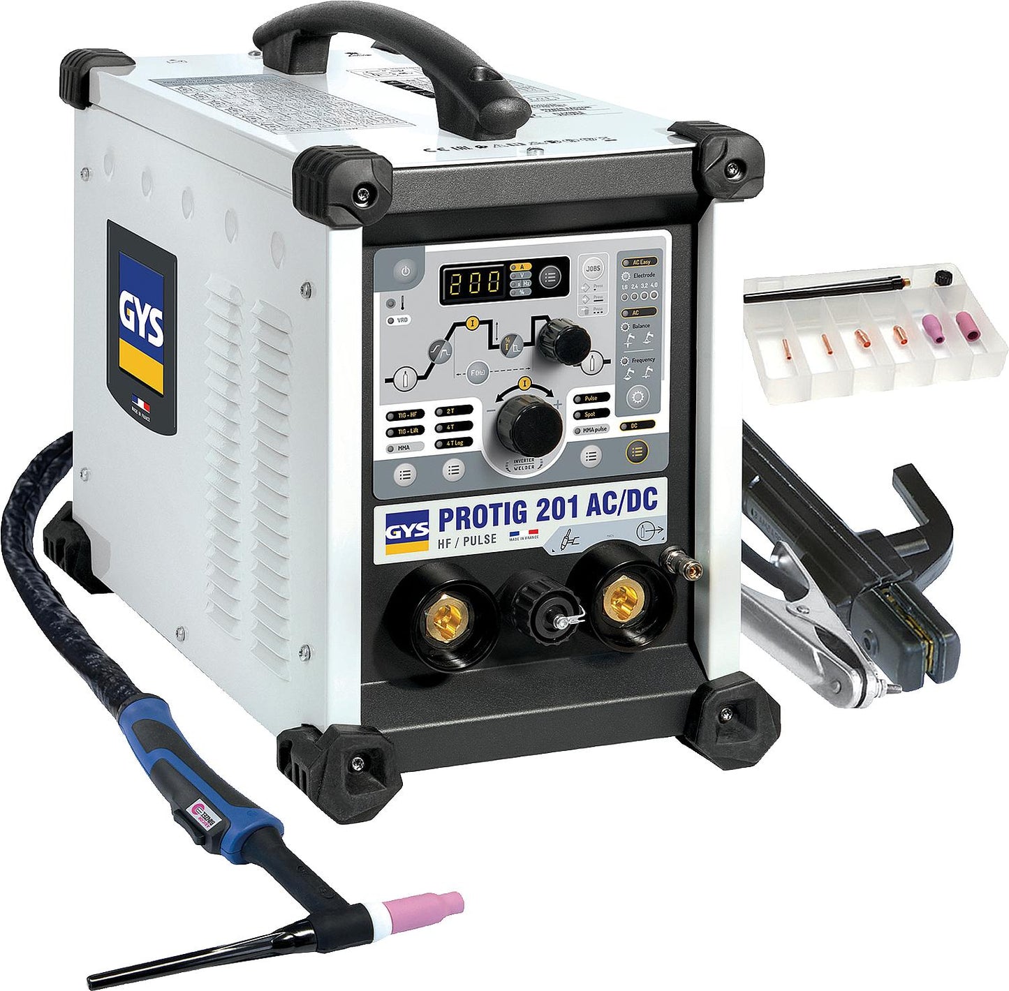 Schweissinverter, einphasig PROTIG 201 AC/DC HF FV, Gleich- strom 10-160 Wechselstrom 10-200A