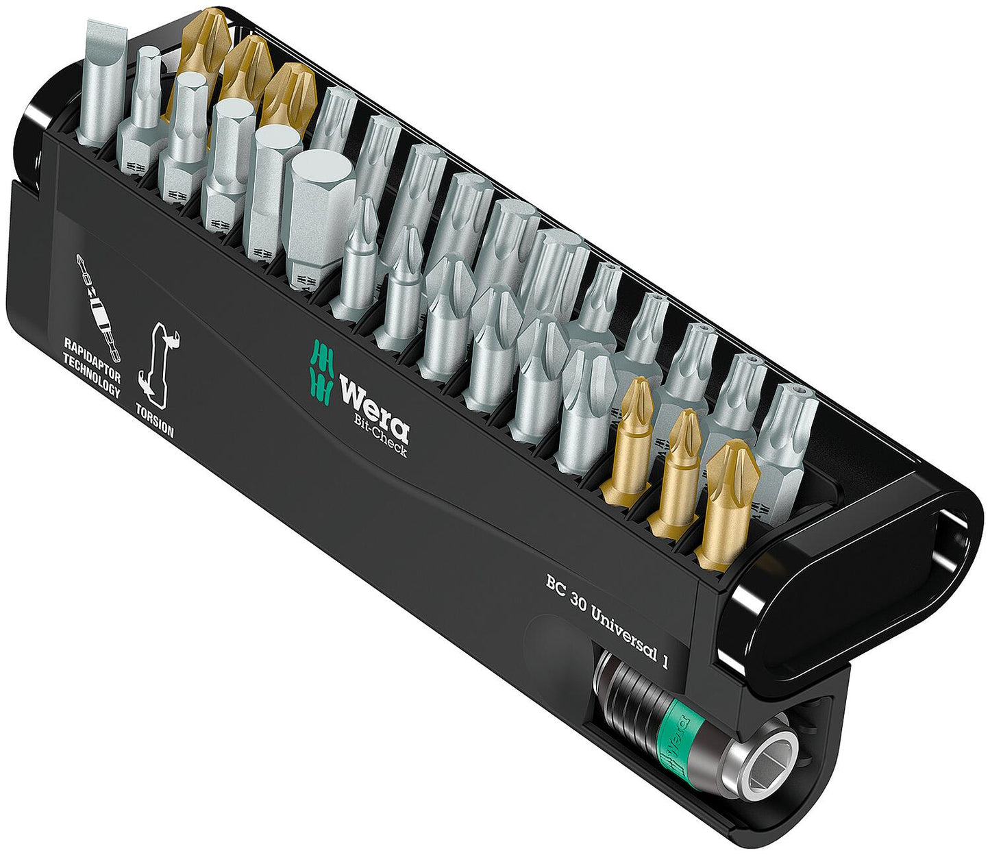 WERA Bit-Check Universal 1 30-piece bit set with universal holder