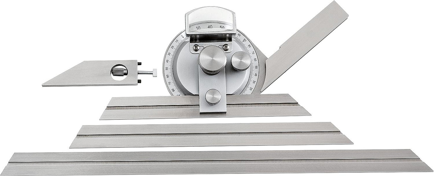Protractor with 3 rails
