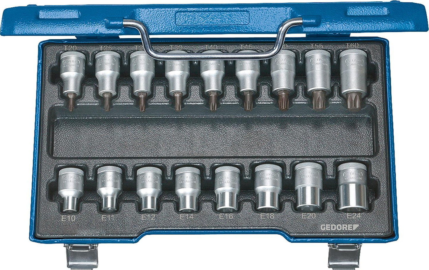 Torx® socket set GEDORE ITX 19 TX-017, 17-piece 1/2"