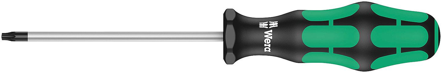 Wera 367 Kraftform Plus Series 300 Torx® screwdriver, round blade, Black Point tip, T10 x 80 mm