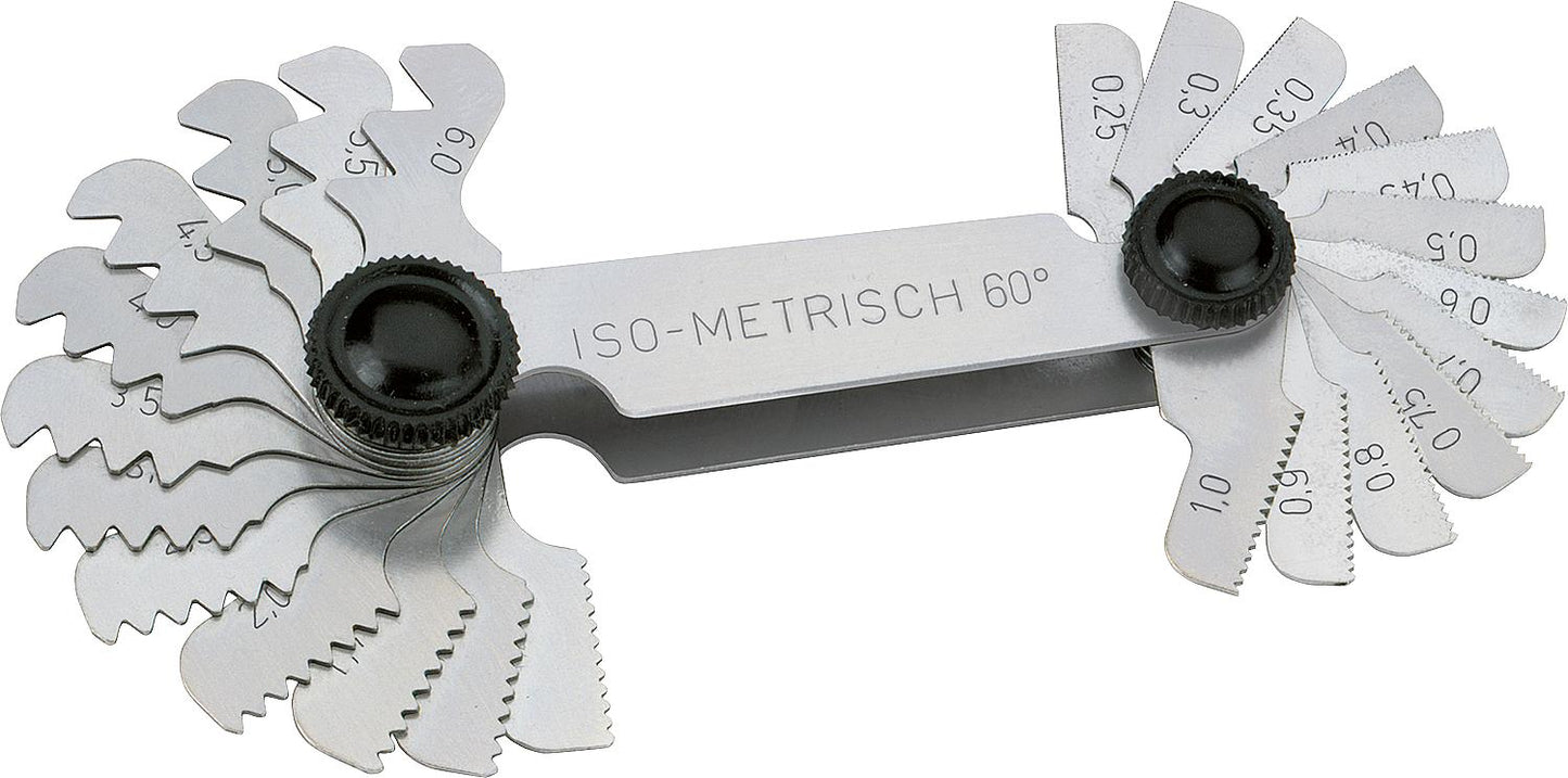 Gewindeschablone 0,25-6mm für metrisches Gewinde nach ISO