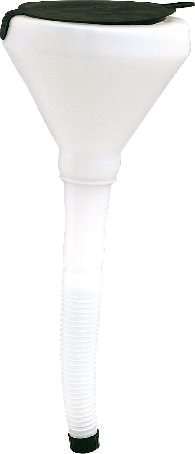 Funnel with flexible spout, sieve and closure, Ø180mm