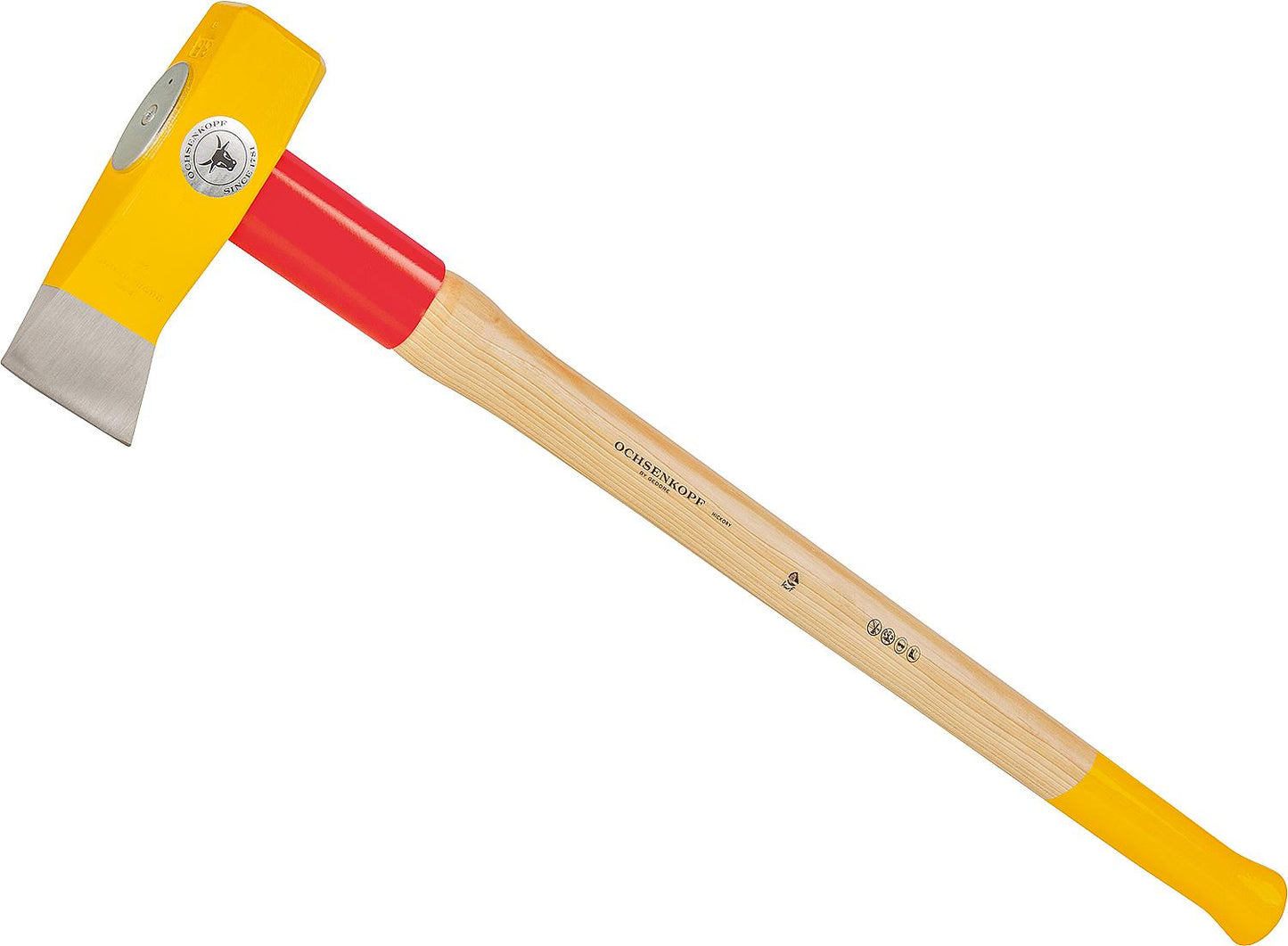 OCHSENKOPF type OX 635 H wood splitting hammer with hickory handle, cutting length = 80 mm, handle = 900 mm