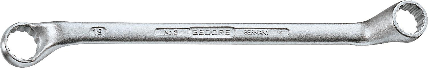 Double ring spanner SW 6 x 7, deep offset (G)