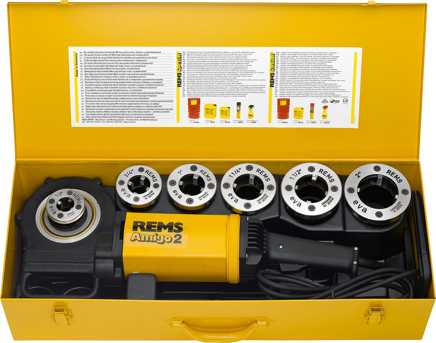 Elektrisches Schneidkluppen-Set bis DN 50 (2") Amigo 2