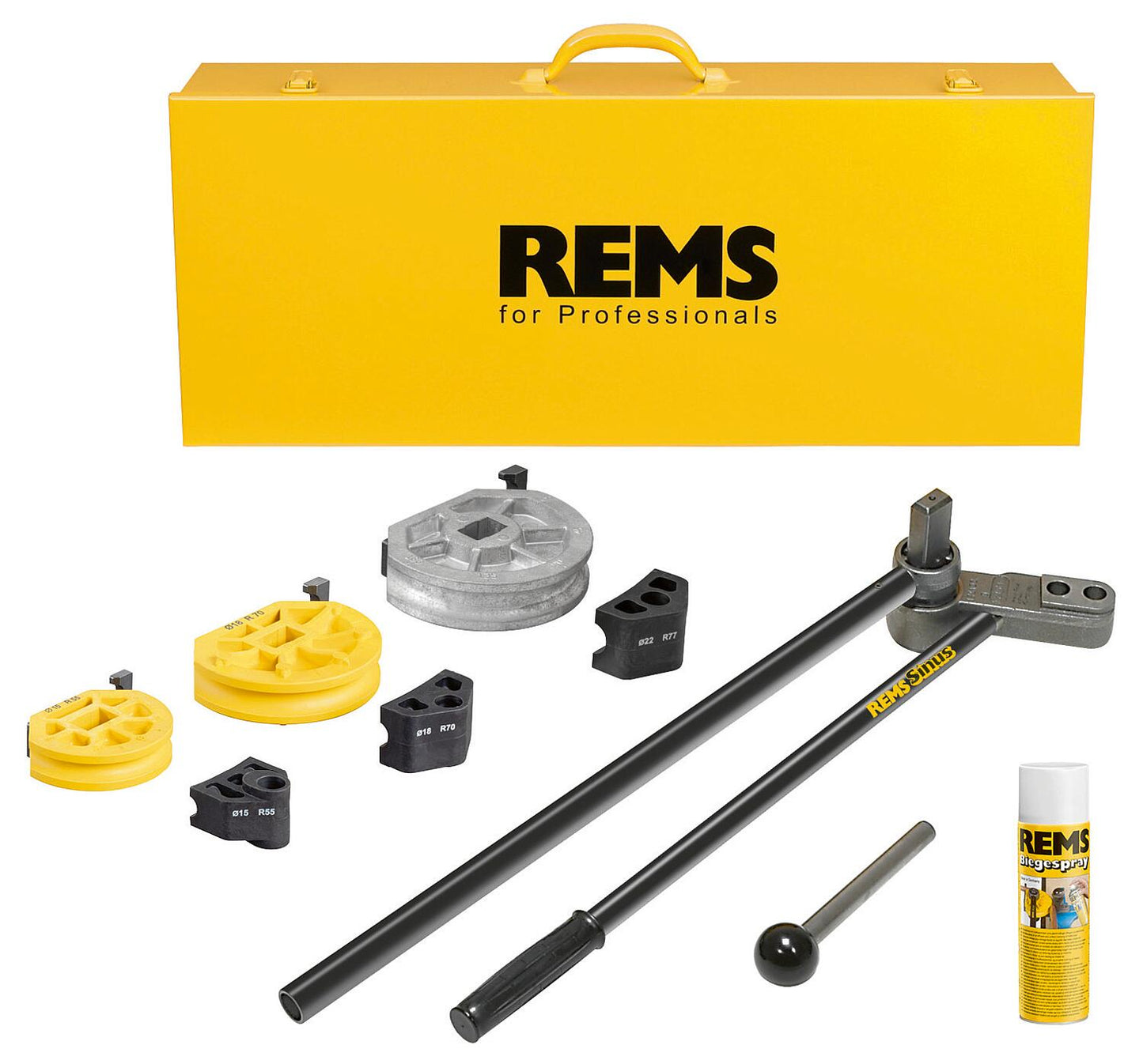 Hand-Rohrbieger-Set Rems Sinus Set 15-18-22 im stabilen Stahlblechkasten