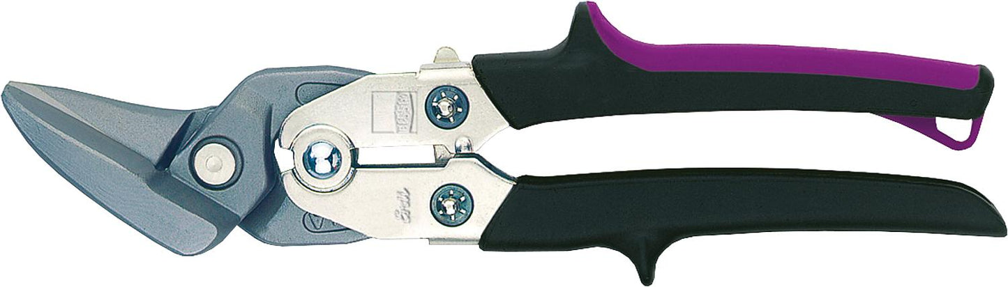 Ideal HSS HRC65 sheet metal shear with double lever action, type D27AHL, left-hand opening, 260x33mm