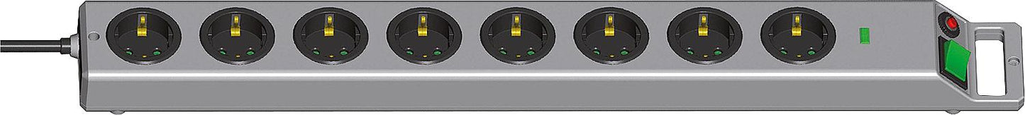 Super-Solid type power strip with surge and lightning protection, 13500A, L=63cm, 8 sockets
