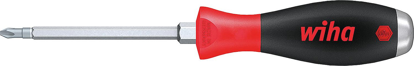 Phillips-Schraubendreher mit Schlagkappe wiha 531 SoftFinish®, Klinge durchgehend mit Sechskant, PH1 x 80 mm