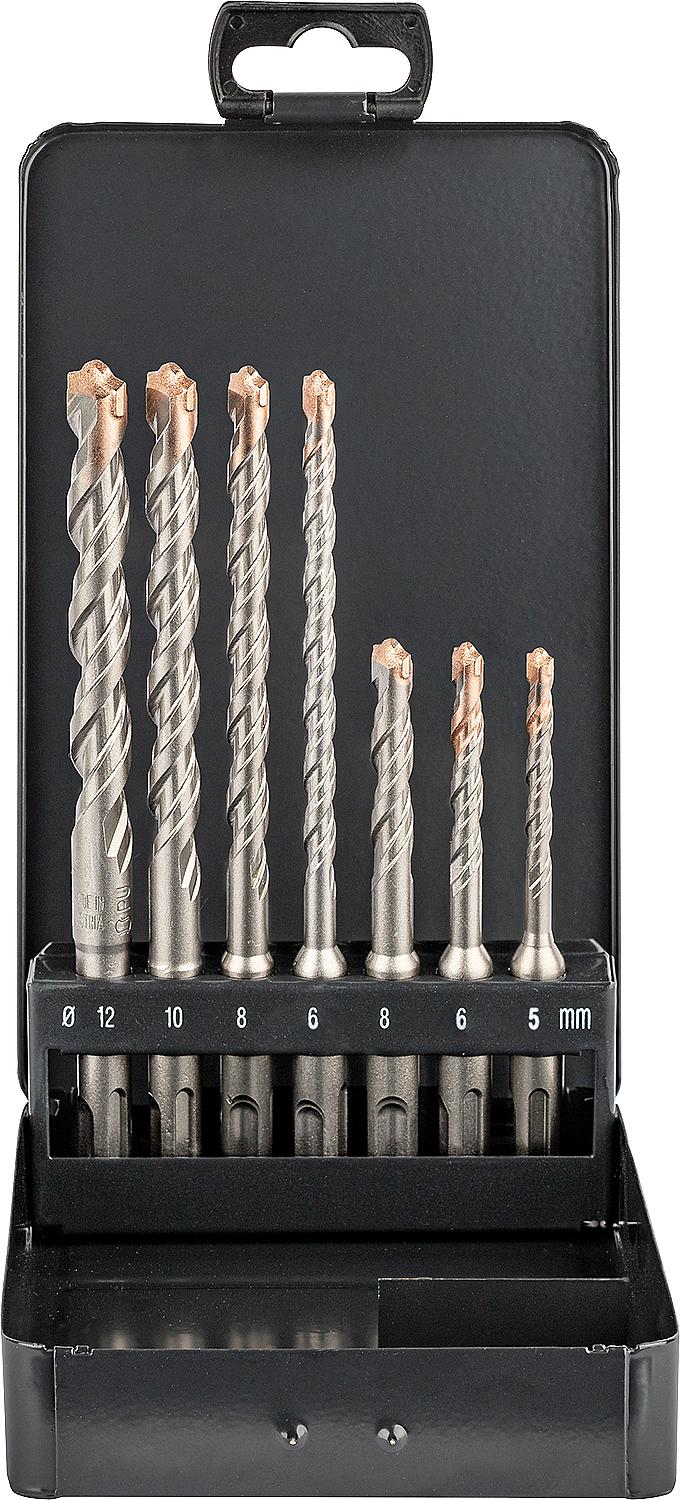 ALPEN SDS-Plus Hammerbohrerset Metallkassette SDS-plus Set KM 7-tlg.