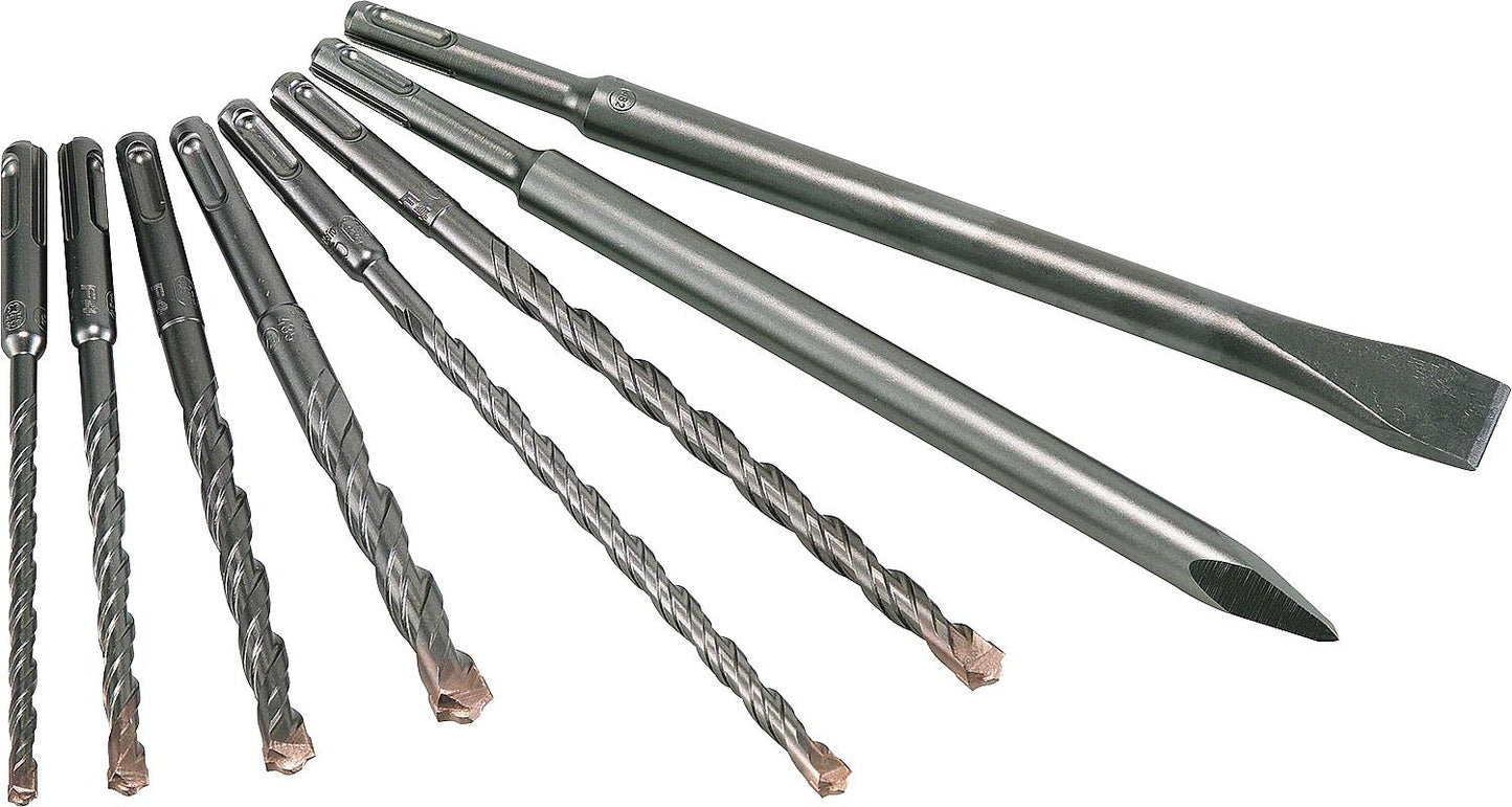 ALPEN SDS-Plus Hammerbohrer- und Meisselset SDS-plus Mix-Box 8-tlg.