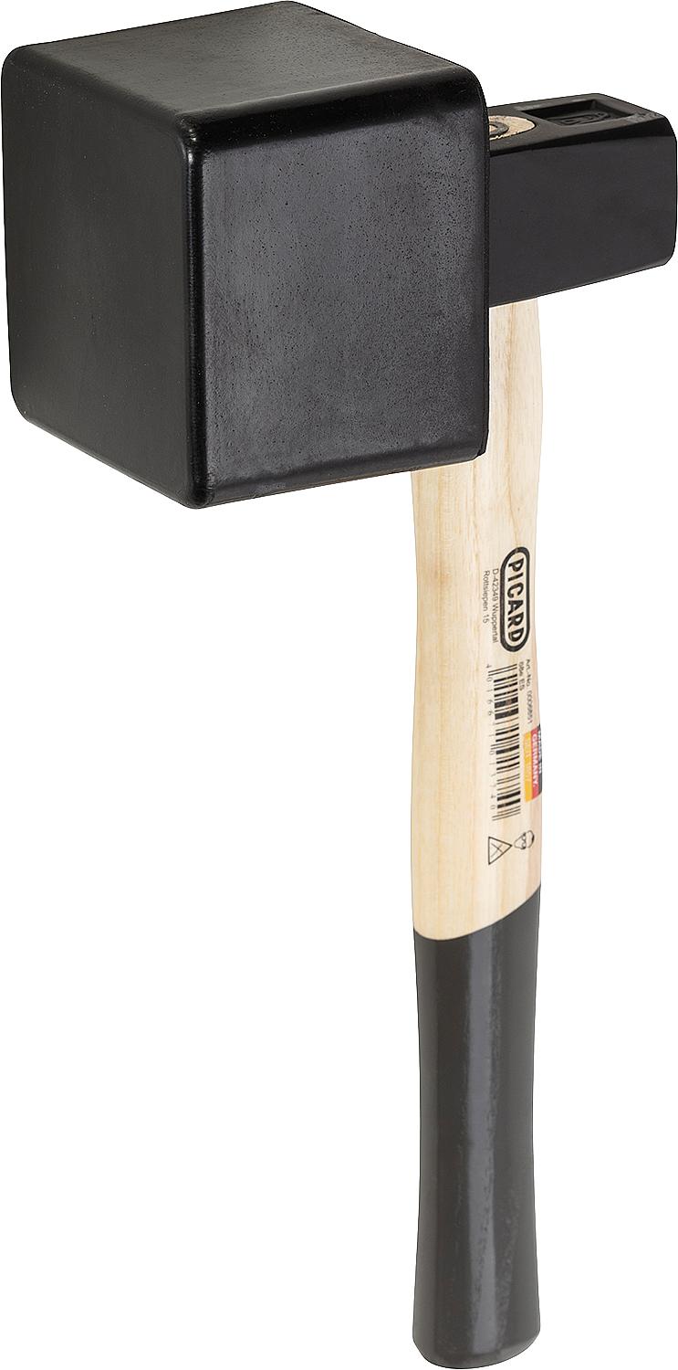 PICARD tile-laying hammer, 2500g, 100x95mm rubber block, ash handle