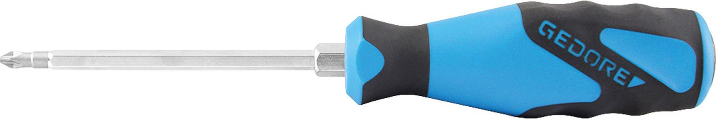 Phillips-Schraubendreher mit 3-Komponenten-Griff, Schlagkappe, Sechskant Klinge, Sechskant-Schlüsselhilfe, 2160SK