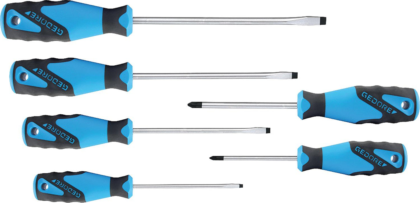 Schraubendrehersatz GEDORE 6-teilig für Schlitz- und Kreuz- schlitzschrauben PZ