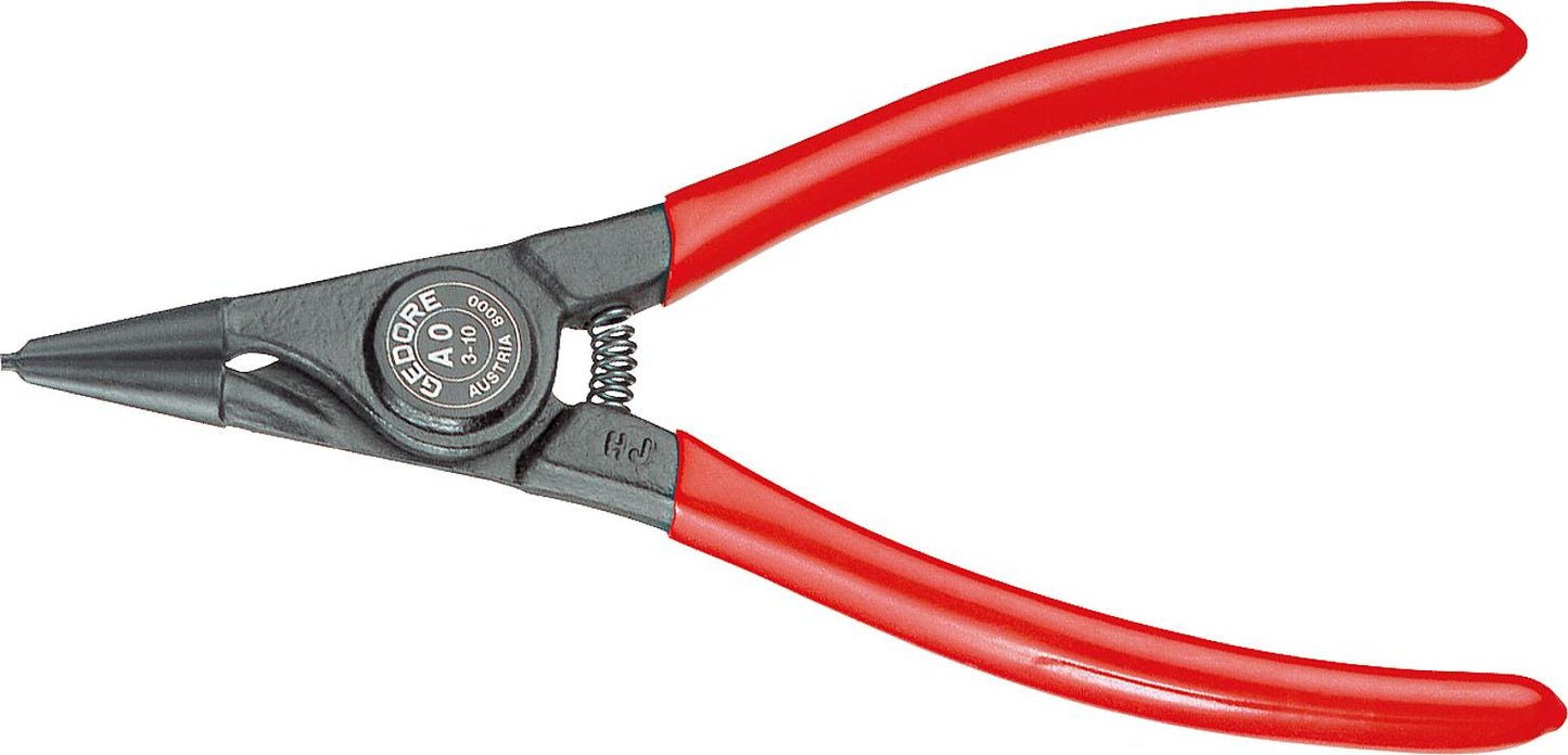 GEDORE assembly pliers for external retaining rings, length 182mm, straight jaws