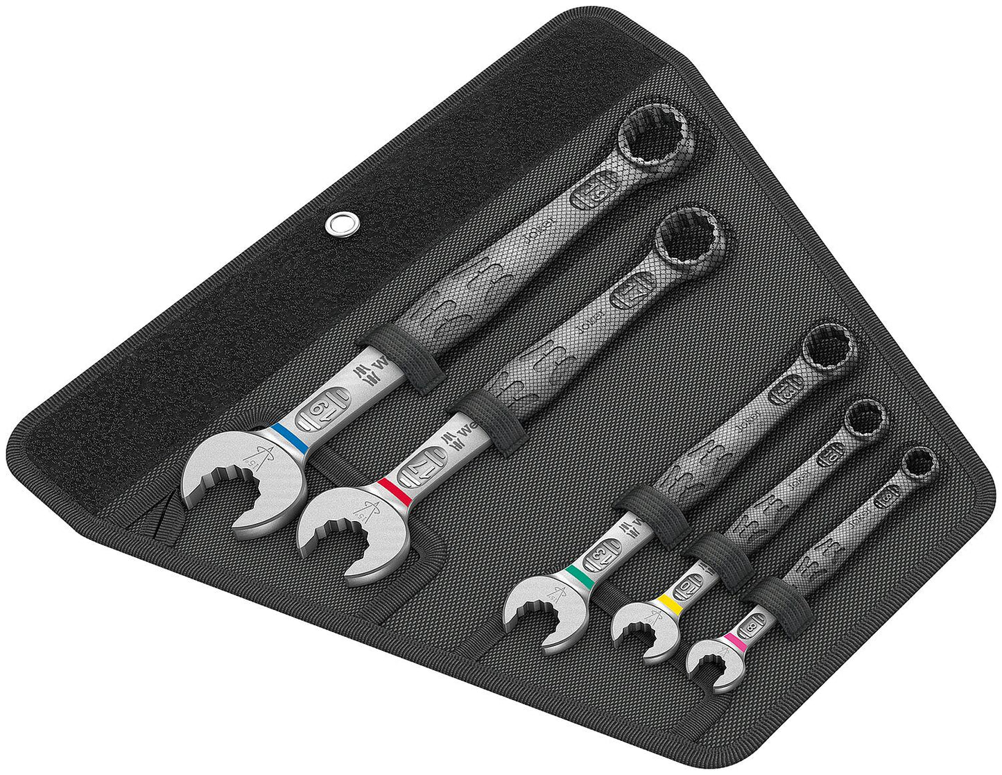 WERA 5-piece combination wrench set, sizes 8-19 mm