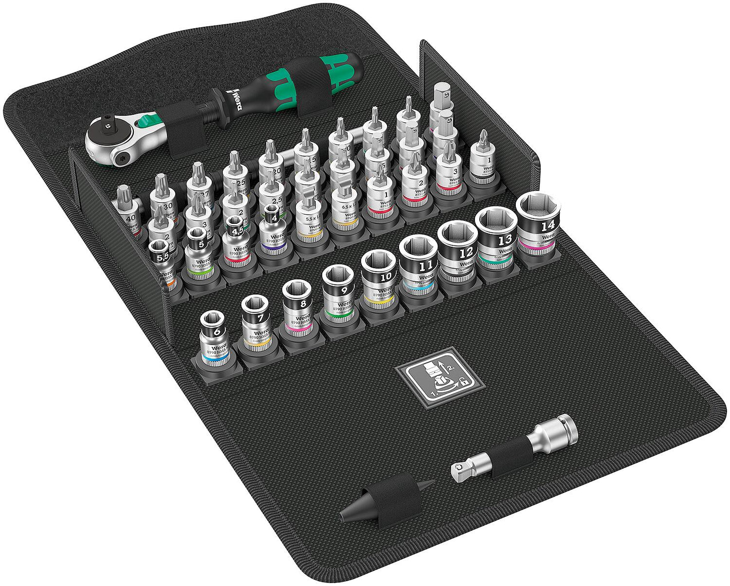 WERA Zyklop 42-piece socket wrench set 1/4"