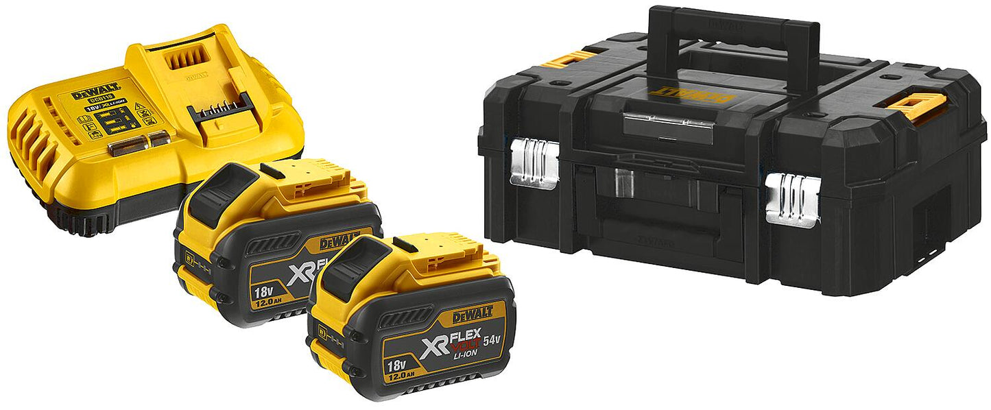 Original Li-ion battery. Starter set Dewalt 54V 2x12.0 Ah Li-ion batteries and charger
