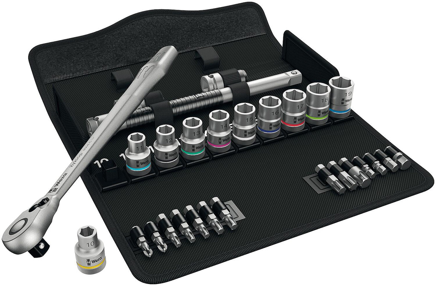 Steckschlüsselsatz WERA Zyklop 28-teilig 1/2" metrisch mit Umschaltknarre
