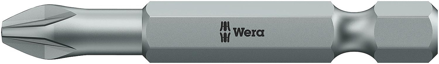 Wera 855/4 TZ Pozidriv bit with 1/4" drive, long, tough with torsion zone, PZ2 x 50 mm