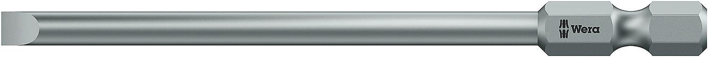 Wera 800/4 Z slotted bit with 1/4" drive, metric, long, tough, SL3.0 x 0.5 x 50 mm