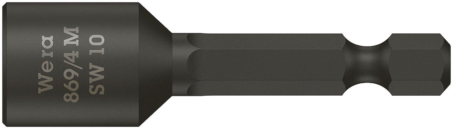 External hexagon socket wrench insert bit 869/4 M with 1/4" drive, metric, magnetic, 5.5 x 50 mm