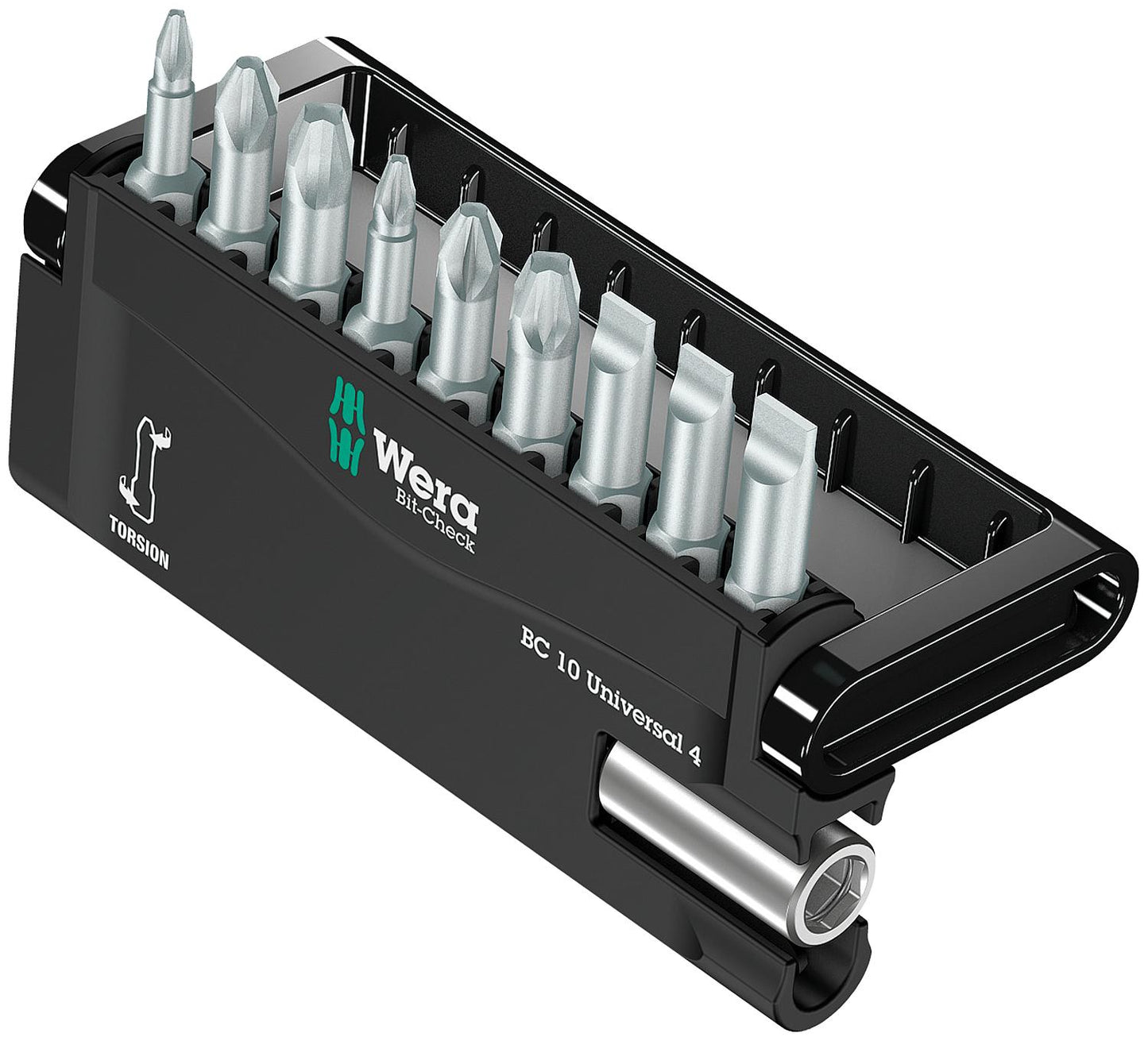 WERA Bit-Check Universal 4 10-piece bit set with universal holder