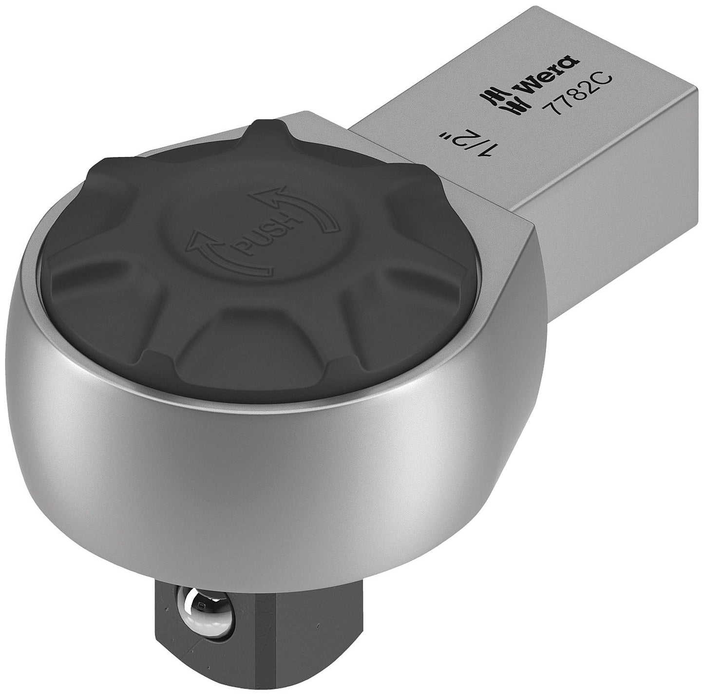 Wera 7782 C insert ratchet, 14 x 18 mm connection, reversible, push-button release, 1/2" drive