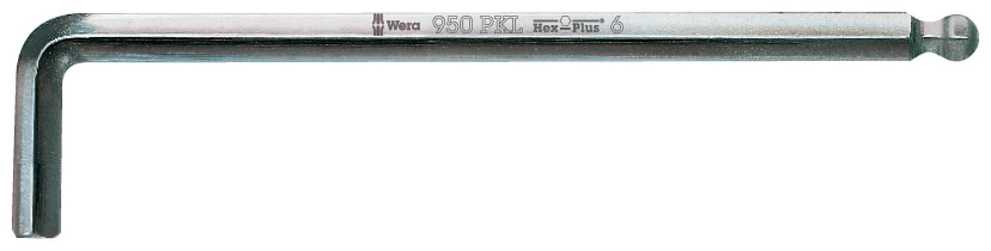 Innensechskant-Winkelschlüssel 950 PKL metrisch, gestellverchromt, Hex-Plus und Kugelkopf