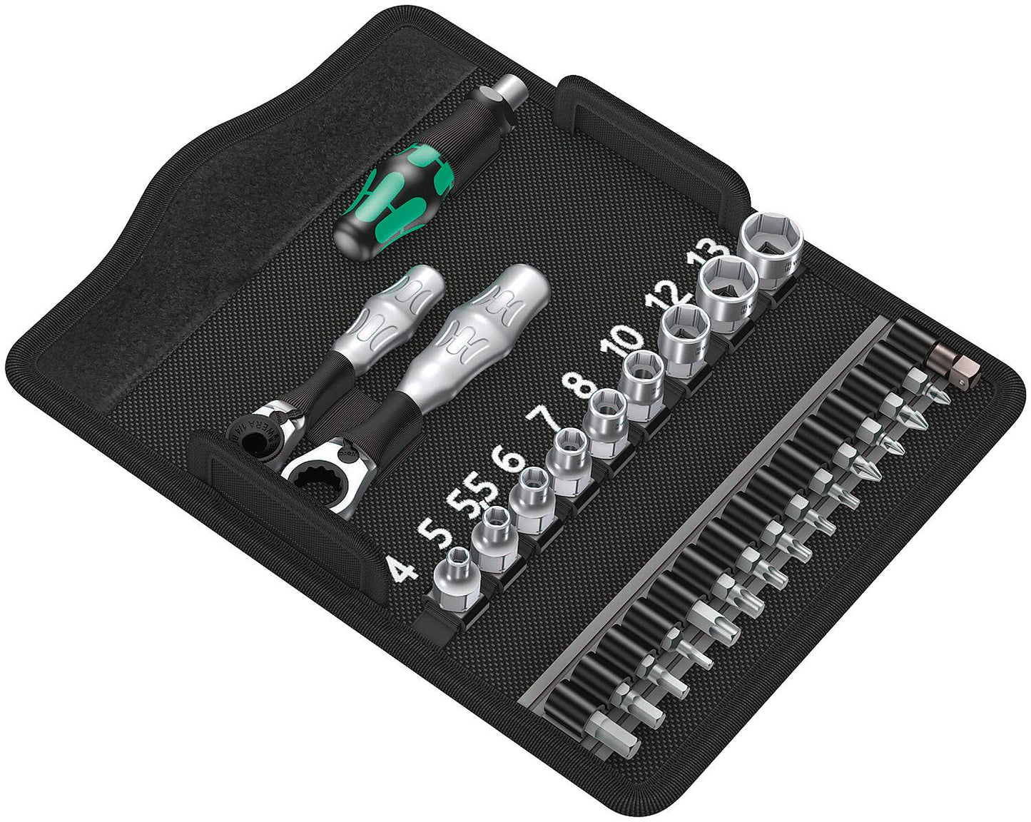 Steckschlüsselsatz WERA 28-teilig 1/4" Zyklop Mini