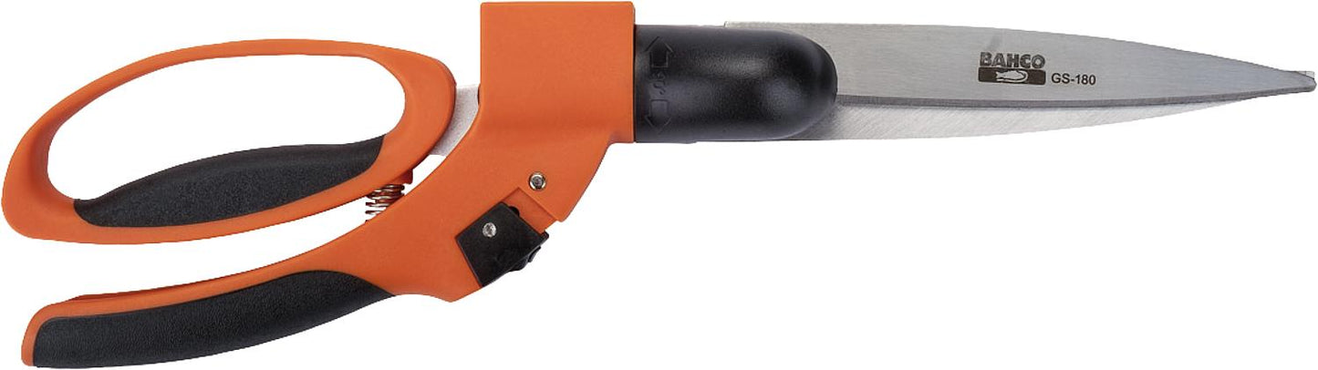 BAHCO GS-180-F grass shears, self-sharpening blades, 375 mm long, 317 g