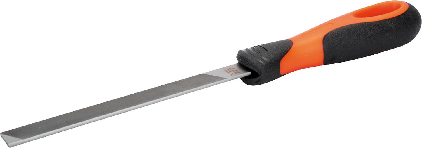 Chainsaw file BAHCO 166-6-16-2.5-2, 150mm, flat 2.5mm, thick, with ERGO handle
