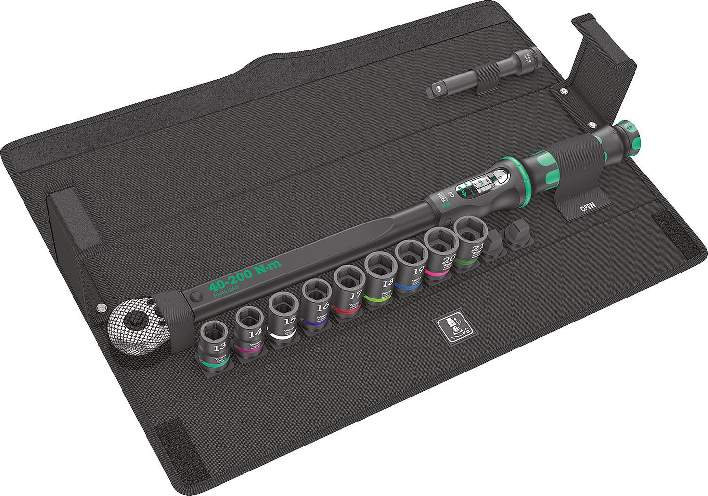 WERA 11-piece torque wrench set 1/2" 40-200 Nm