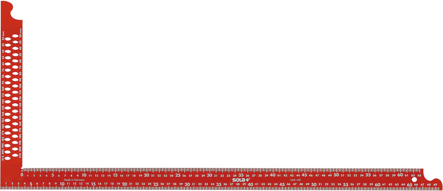 Équerre de menuisier ZWCA 600, 600 mm, largeur des branches 35 mm, trous de marquage