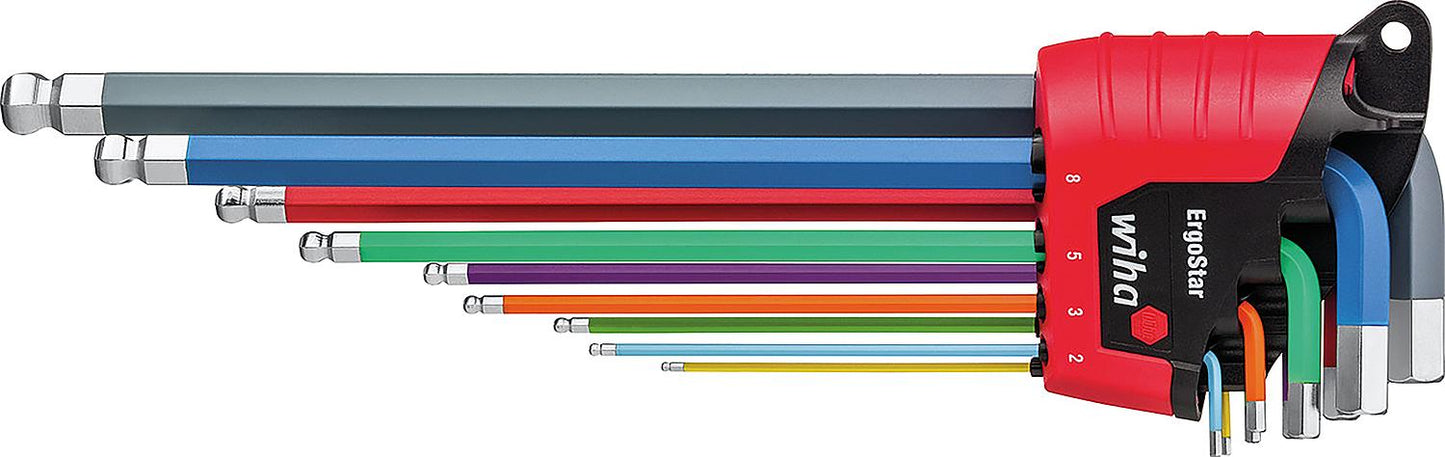 Winkelschlüssel-Set Wiha® Sechskant-Kugelkopf, 10-teilig