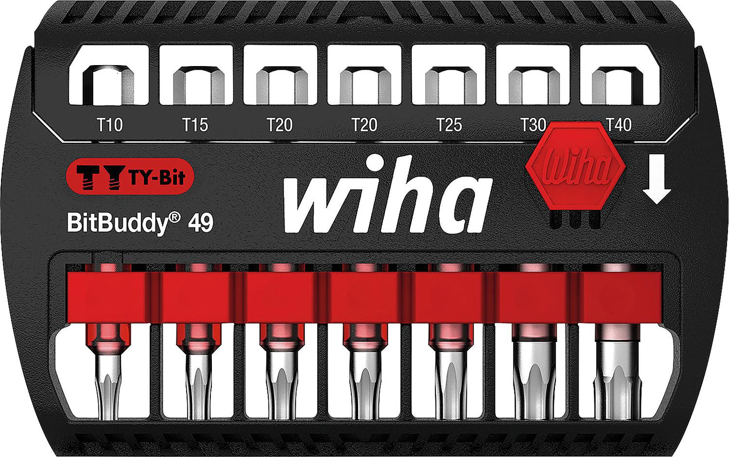 Bit Set BitBuddy® Wiha® TY-Bit 49 mm Torx® 7-piece 1/4"