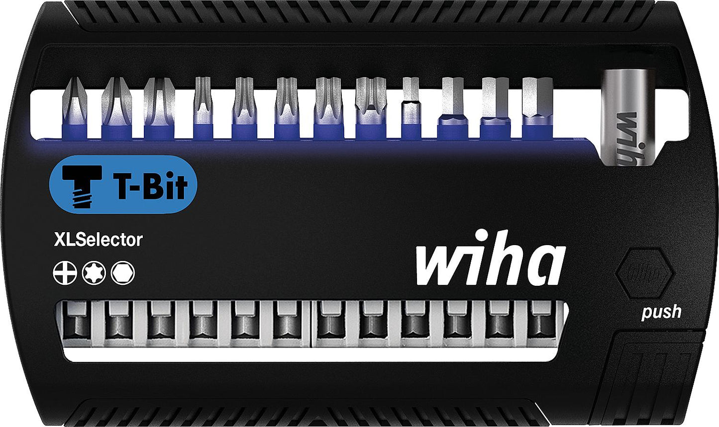 T-Bit-Set Wiha® Phillips, Torx®, Sechskant, 50 mm, 13-teilig, 1/4"