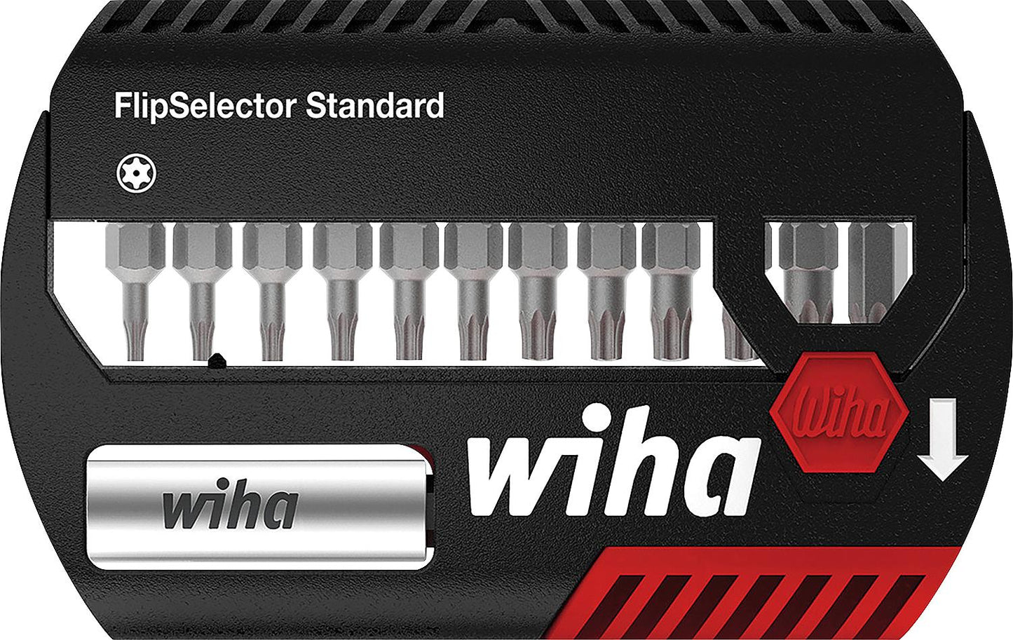 Wiha® Torx® bit set with bore, 25 mm, 14-piece, 1/4"