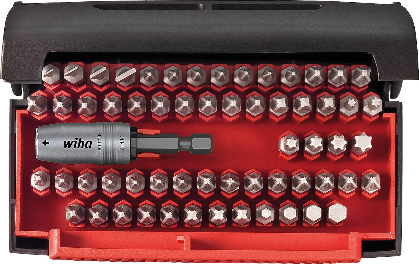 Wiha® bit set, 25 mm, 62-piece, 1/4"