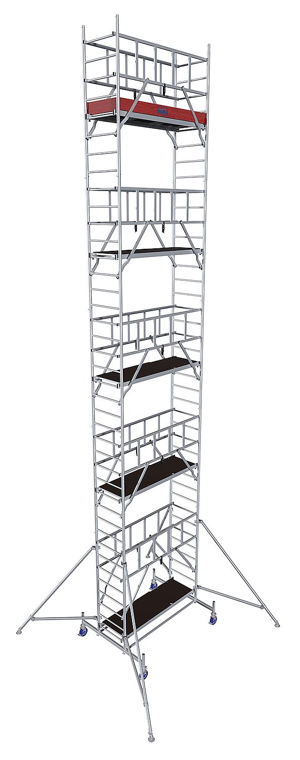 MONTO ProTec aluminum mobile scaffold, working height approx. 11.30 m
